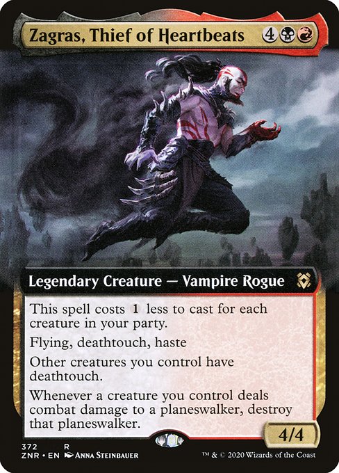 Zagras, Thief of Heartbeats (372) [Zendikar Rising] [Extended Art]
