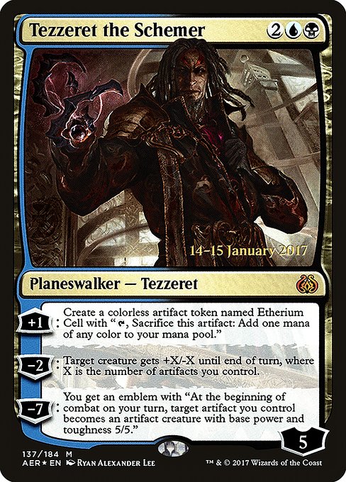 Tezzeret the Schemer (137s) [Aether Revolt Promos]