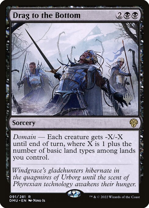 Drag to the Bottom (91p) [Dominaria United Promos]