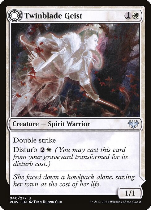Twinblade Geist // Twinblade Invocation (40) [Innistrad: Crimson Vow]