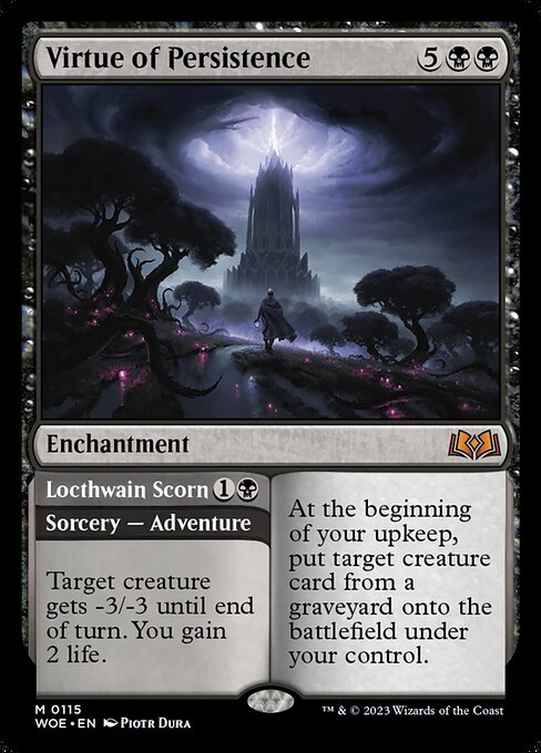 Virtue of Persistence // Locthwain Scorn (115) [Wilds of Eldraine]
