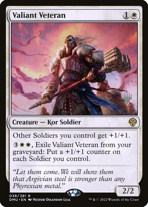 Valiant Veteran (38p) [Dominaria United Promos]