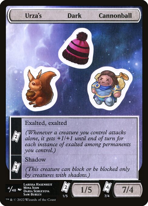 Urza's Dark Cannonball (4) [Unfinity Sticker Sheets]