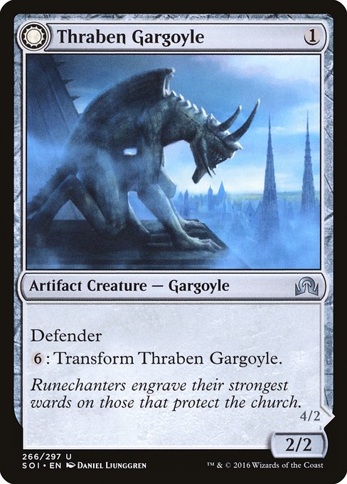 Thraben Gargoyle // Stonewing Antagonizer (266) [Shadows over Innistrad]