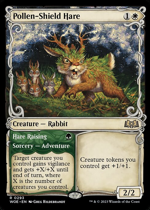 Pollen-Shield Hare // Hare Raising (293) [Wilds of Eldraine] [Showcase]