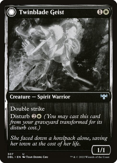Twinblade Geist // Twinblade Invocation (307) [Innistrad: Double Feature]