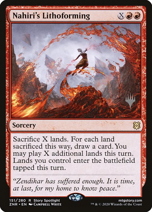 Nahiri's Lithoforming (151p) [Zendikar Rising Promos]