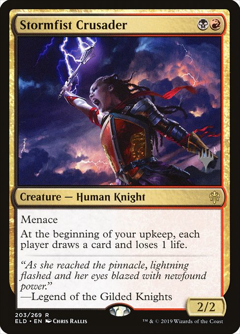 Stormfist Crusader (203p) [Throne of Eldraine Promos]