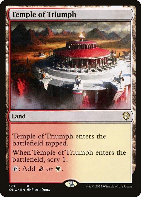 Temple of Triumph (173) [Phyrexia: All Will Be One Commander]