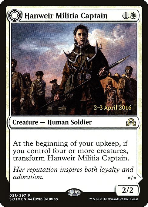 Hanweir Militia Captain // Westvale Cult Leader (21s) [Shadows over Innistrad Promos]