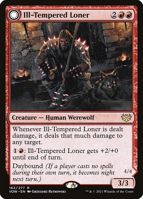 Ill-Tempered Loner // Howlpack Avenger (162) [Innistrad: Crimson Vow]