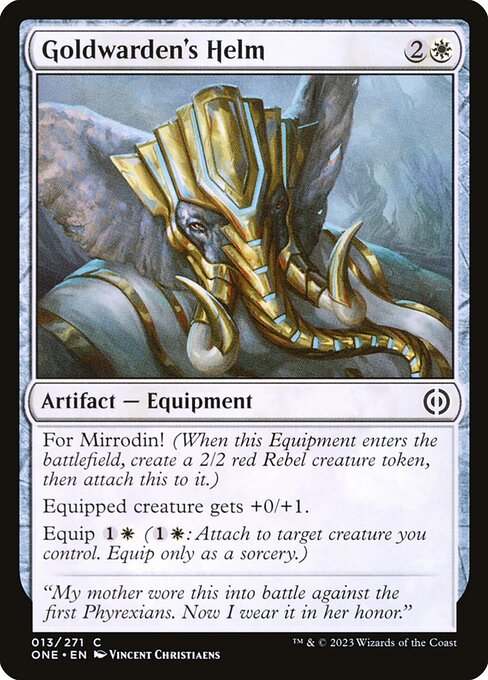 Goldwarden's Helm (13) [Phyrexia: All Will Be One]