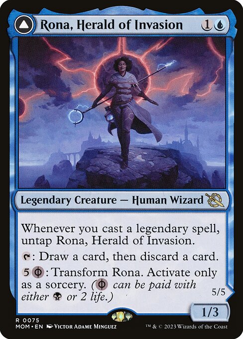 Rona, Herald of Invasion // Rona, Tolarian Obliterator (75) [March of the Machine]