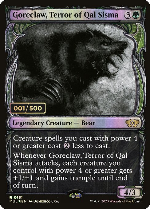 Goreclaw, Terror of Qal Sisma (157z) [Multiverse Legends] [Showcase]