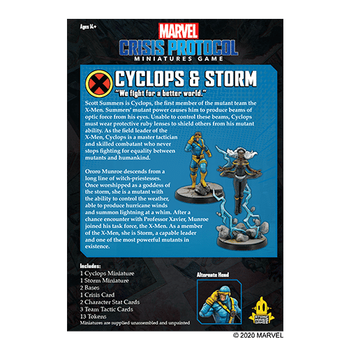 MARVEL CRISIS PROTOCOL CYCLOPS AND STORM image 1