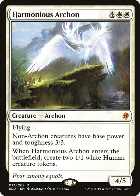 Harmonious Archon (17p) [Throne of Eldraine Promos]