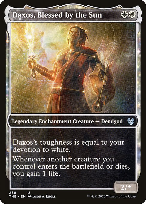 Daxos, Blessed by the Sun (258) [Theros Beyond Death] [Showcase]