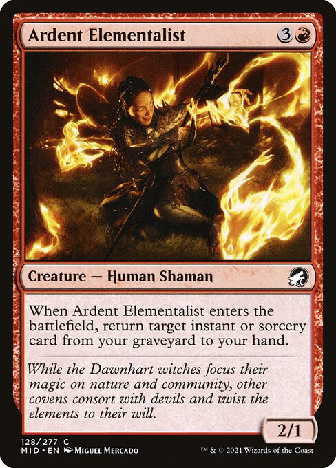 Ardent Elementalist (128) [Innistrad: Midnight Hunt]