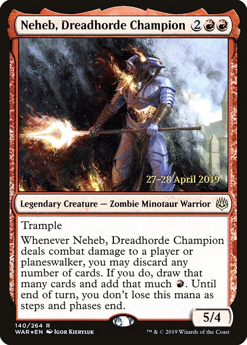 Neheb, Dreadhorde Champion (140s) [War of the Spark Promos]