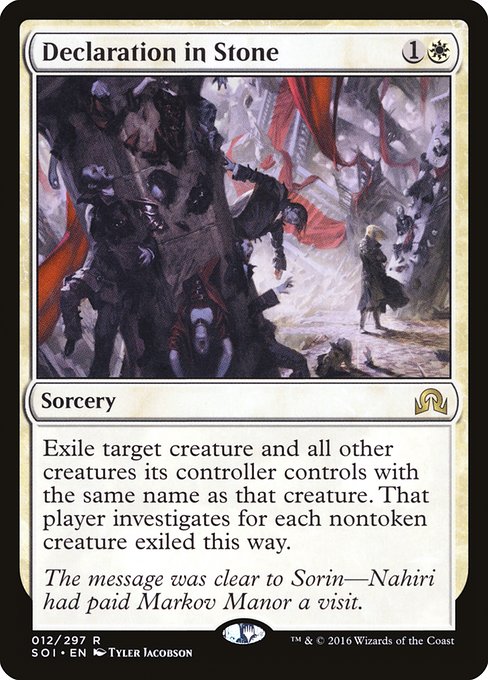 Declaration in Stone (12) [Shadows over Innistrad]