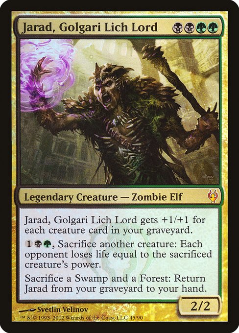 Jarad, Golgari Lich Lord (45) [Duel Decks: Izzet vs. Golgari]