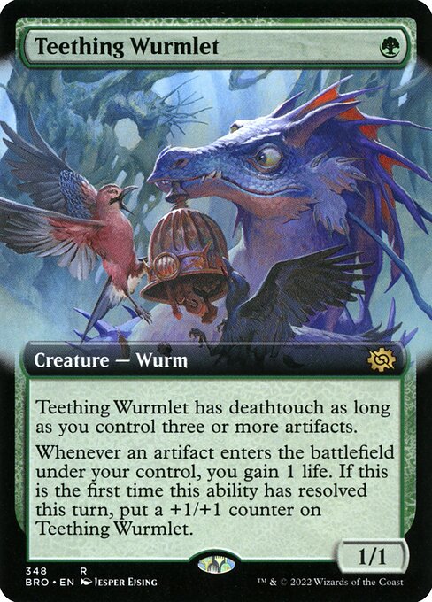 Teething Wurmlet (348) [The Brothers' War] [Extended Art]