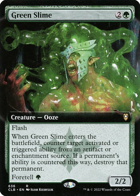 Green Slime (636) [Commander Legends: Battle for Baldur's Gate] [Extended Art]