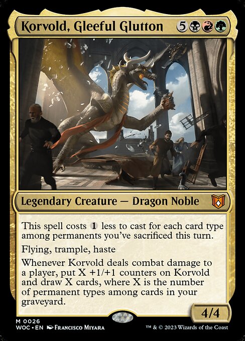 Korvold, Gleeful Glutton (26) [Wilds of Eldraine Commander]