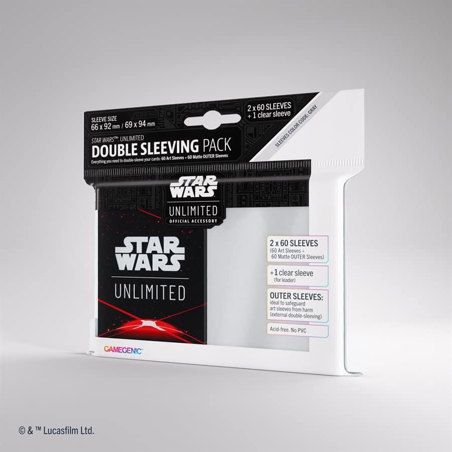 Gamegenic Space Red Star Wars Unlimited Double Sleeving Kit 60 CT image 0
