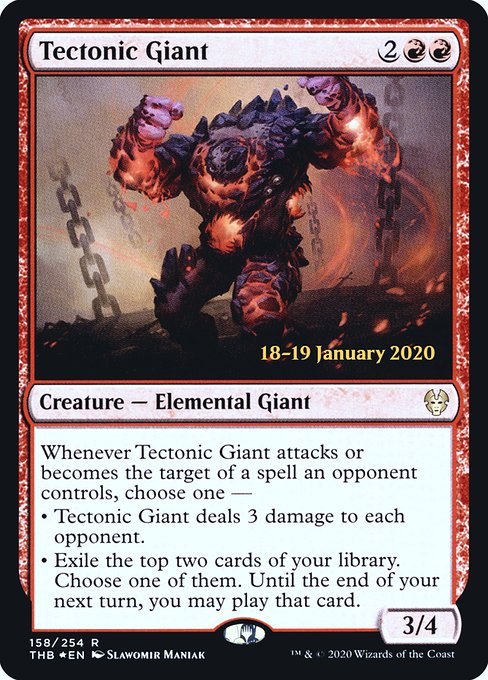 Tectonic Giant (158s) [Theros Beyond Death Promos]