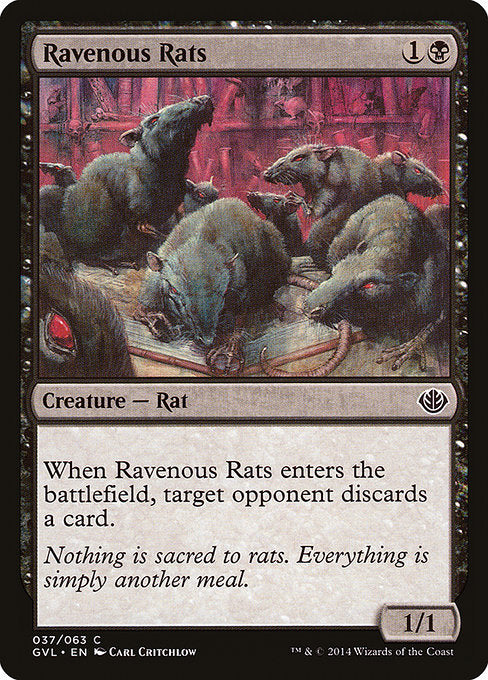 Ravenous Rats (37) [Duel Decks Anthology: Garruk vs. Liliana]