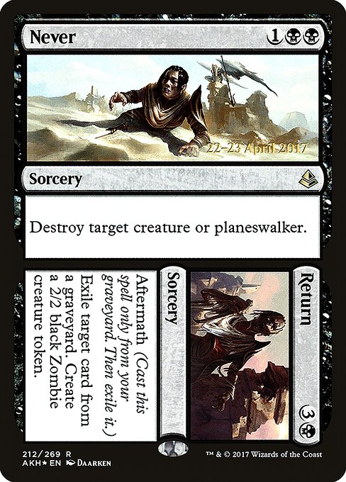 Never // Return (212s) [Amonkhet Promos]