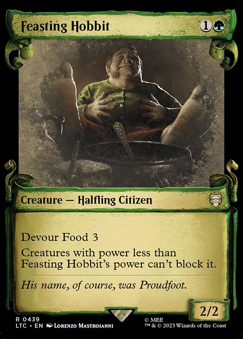 Feasting Hobbit (439) [Tales of Middle-earth Commander] [Showcase]