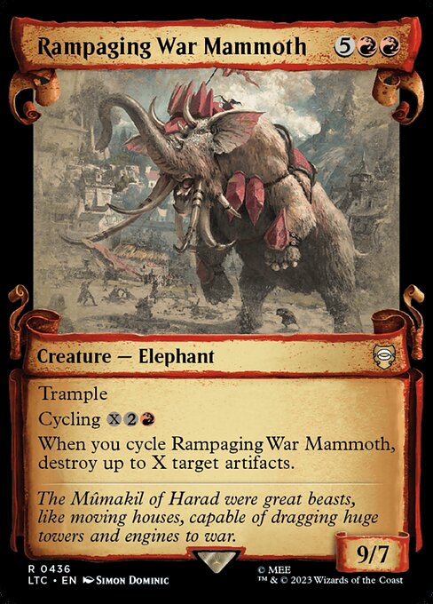 Rampaging War Mammoth (436) [Tales of Middle-earth Commander] [Showcase]