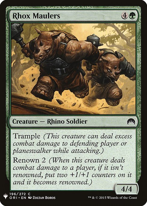 Rhox Maulers (ORI-196) [The List]