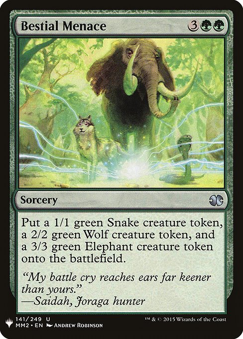 Bestial Menace (MM2-141) [The List]