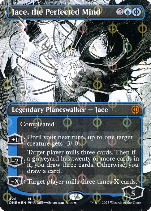 Jace, the Perfected Mind (428) [Phyrexia: All Will Be One] [Showcase, Borderless]