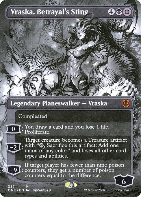 Vraska, Betrayal's Sting (337) [Phyrexia: All Will Be One] [Showcase, Borderless]