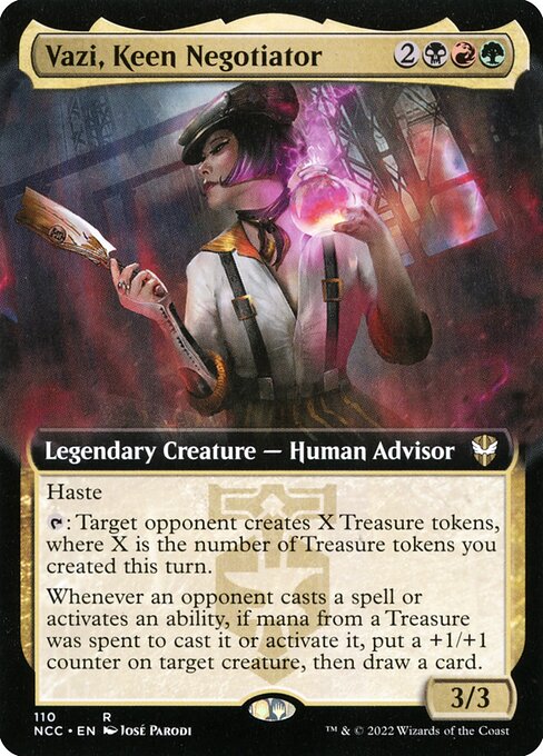 Vazi, Keen Negotiator (110) [New Capenna Commander] [Extended Art]