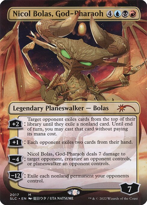 Nicol Bolas, God-Pharaoh (2017) [Secret Lair 30th Anniversary Countdown Kit] [Borderless]