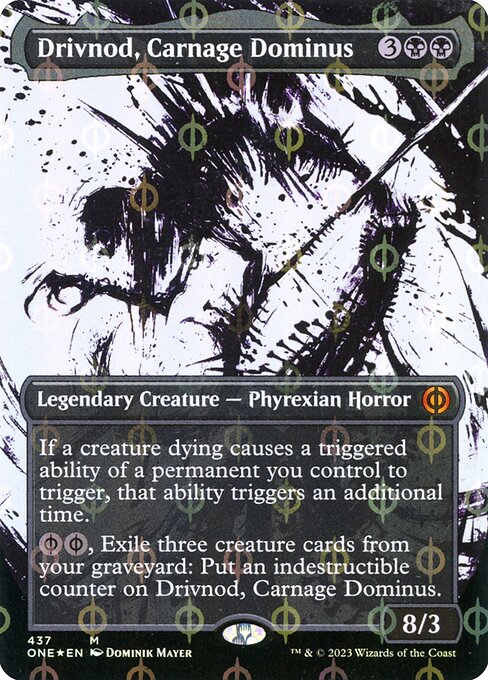 Drivnod, Carnage Dominus (437) [Phyrexia: All Will Be One] [Showcase, Borderless]