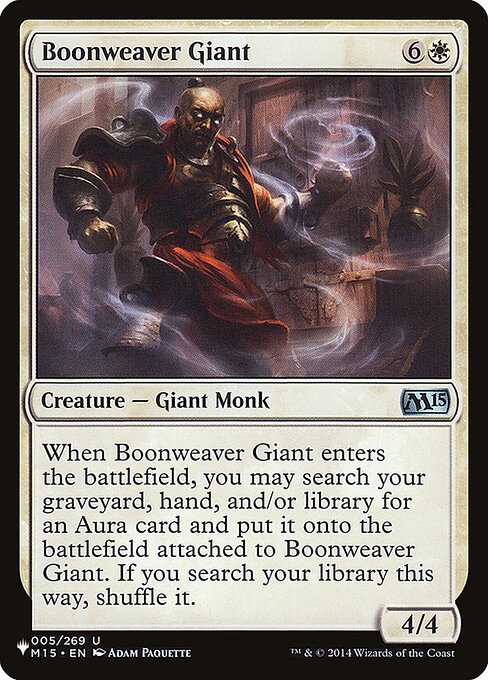 Boonweaver Giant (M15-5) [The List]