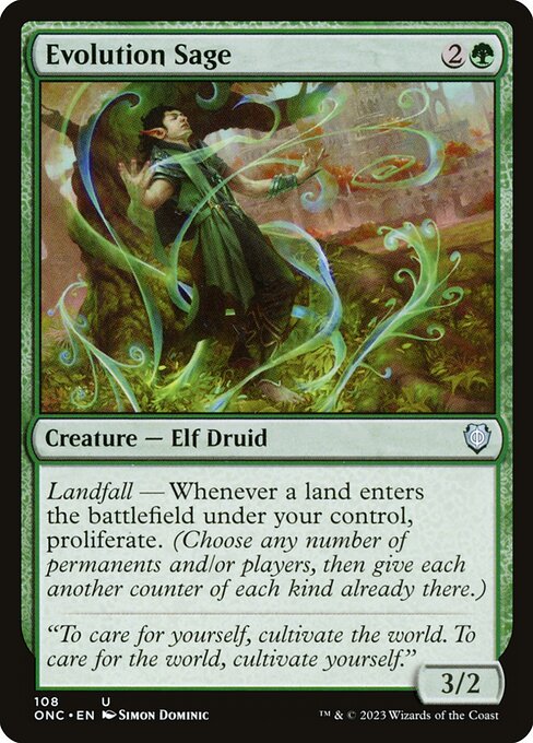 Evolution Sage (108) [Phyrexia: All Will Be One Commander]
