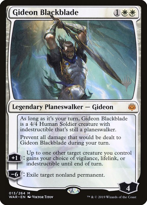 Gideon Blackblade (13p) [War of the Spark Promos]