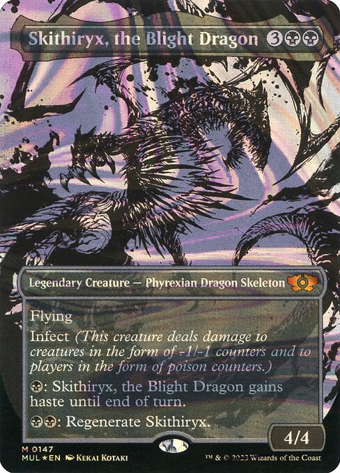 Skithiryx, the Blight Dragon (147) [Multiverse Legends] [Showcase, Borderless]