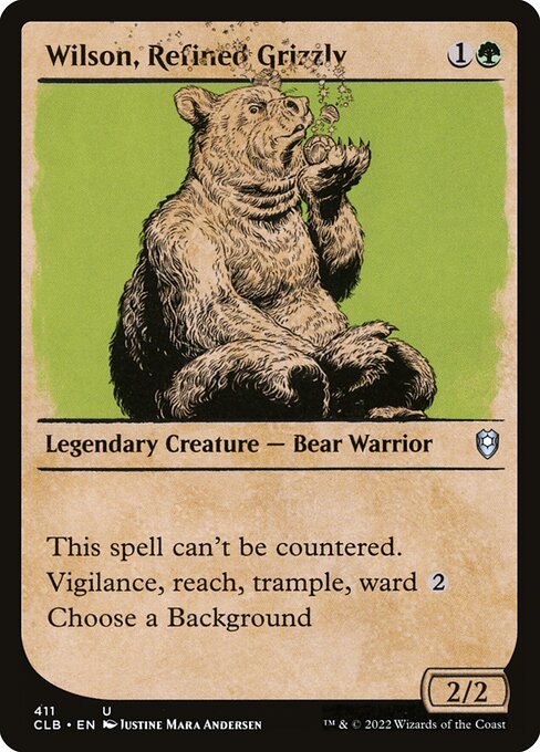 Wilson, Refined Grizzly (411) [Commander Legends: Battle for Baldur's Gate] [Showcase]