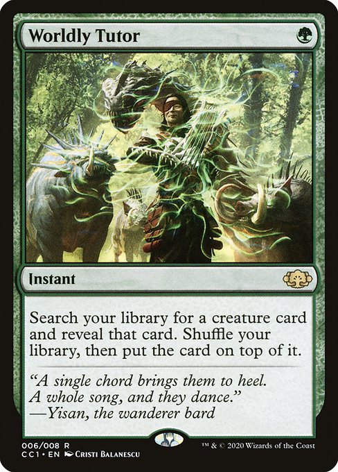 Worldly Tutor (6) [Commander Collection: Green]