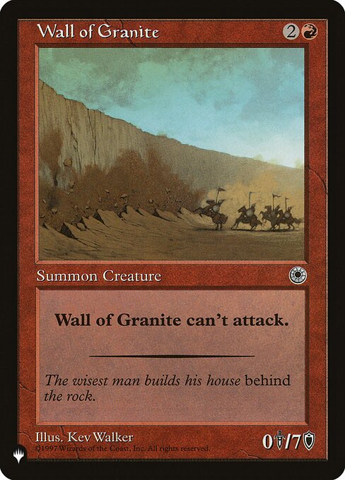 Wall of Granite (POR-155) [The List]