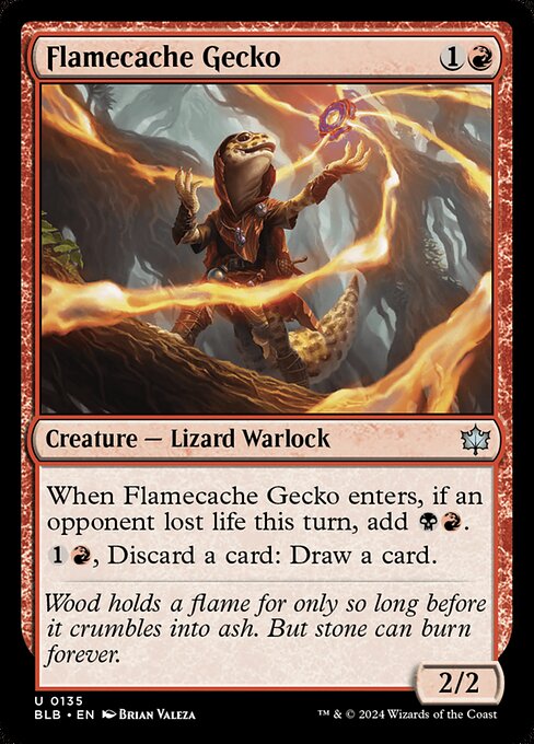 Flamecache Gecko (135) [Bloomburrow]