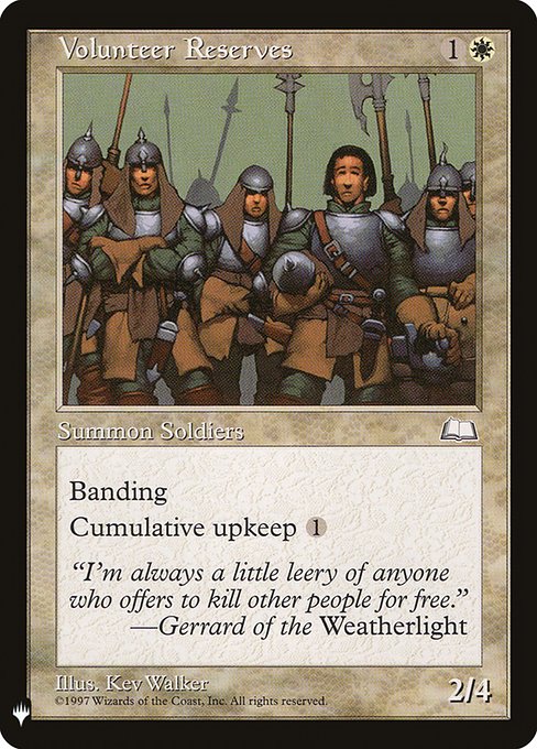 Volunteer Reserves (WTH-29) [The List]